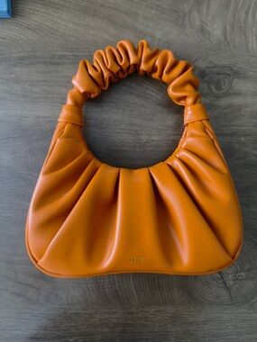 JW PEI Orange Ruched Shoulder Bag